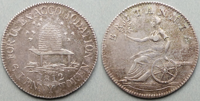 Non-local, 1812 sixpence associated with Westwood